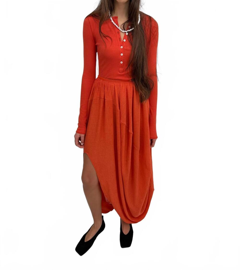 NEW RODEBJER cybele plisse skirt in bleached red - Picture 1 of 3